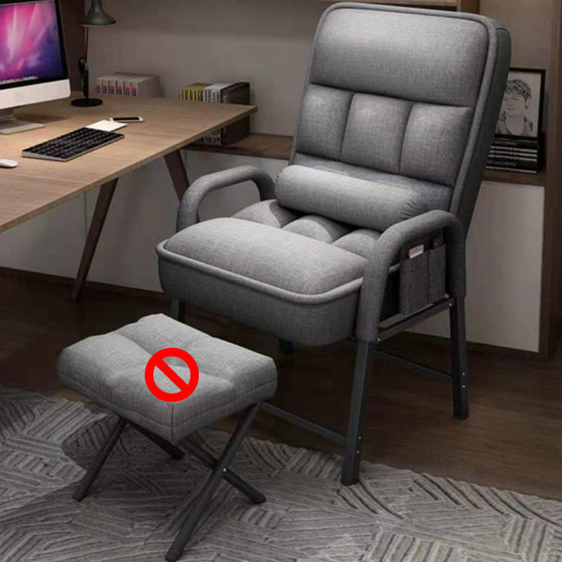 Contemporary Fabric Swivel Chair High-Back with Fixed Arm Chair