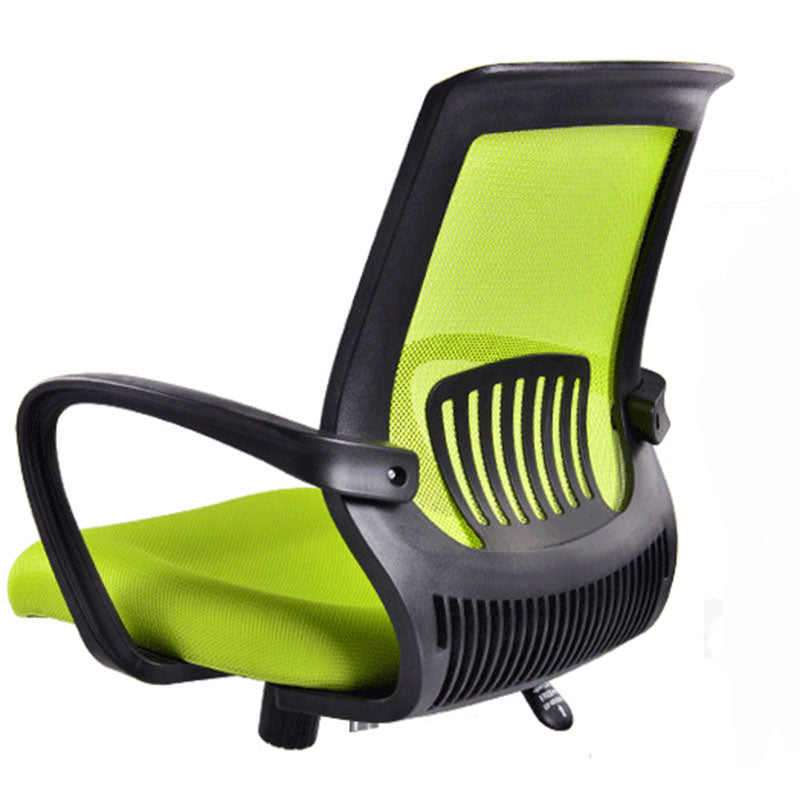 Steel Base Mesh Office Chair Mid Back Desk Chair with Wheels