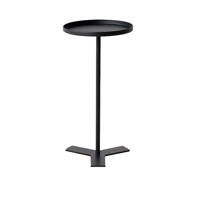 Modern Non-Storage Nightstand Round Solid Wood Top Legs Included Night Table