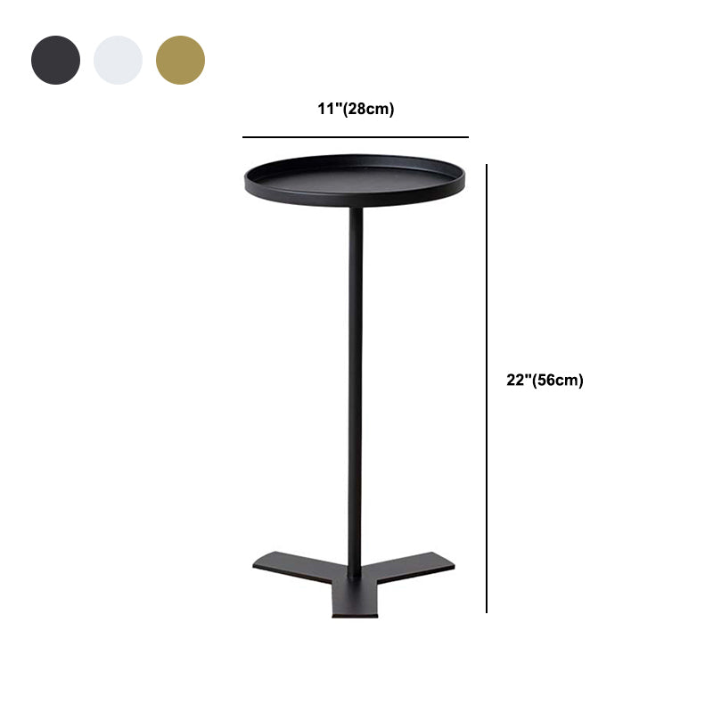 Modern Non-Storage Nightstand Round Solid Wood Top Legs Included Night Table