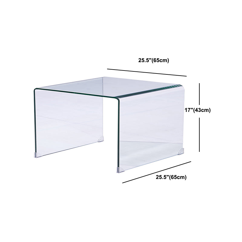 Black/Clear Nightstand End Table, Glass Modernism Nightstand Table