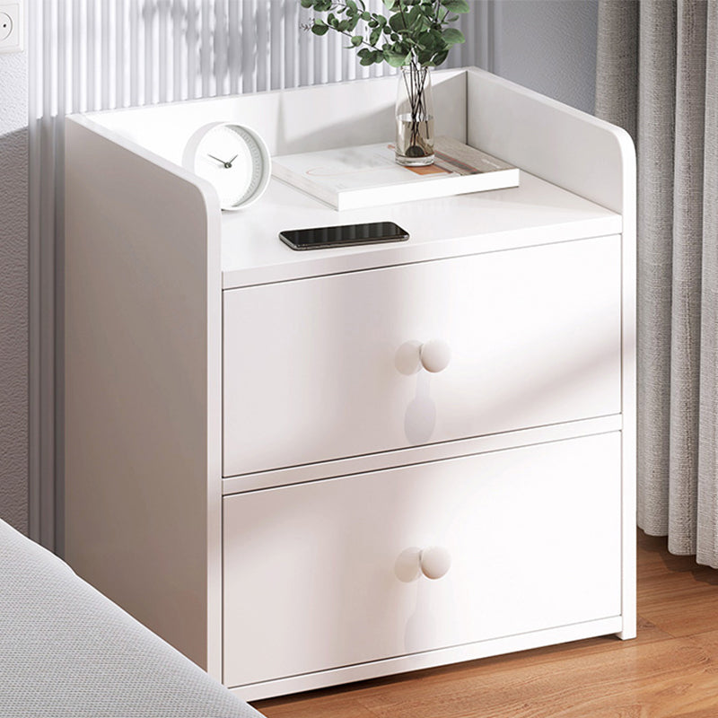 Modern Open Storage Nightstand 16 Inch H Imitation Wood Drawer Storage Night Table