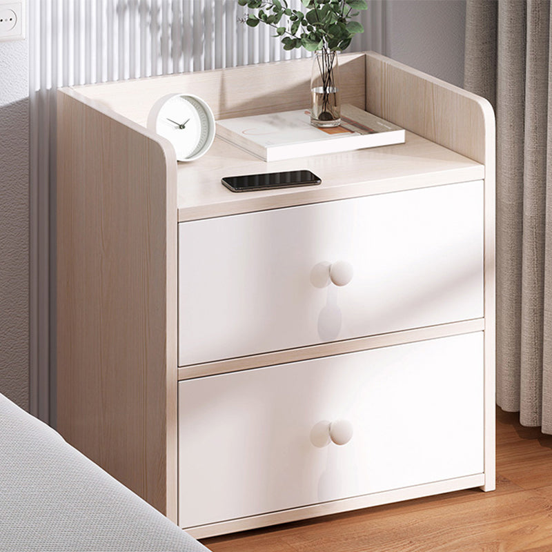 Modern Open Storage Nightstand 16 Inch H Imitation Wood Drawer Storage Night Table