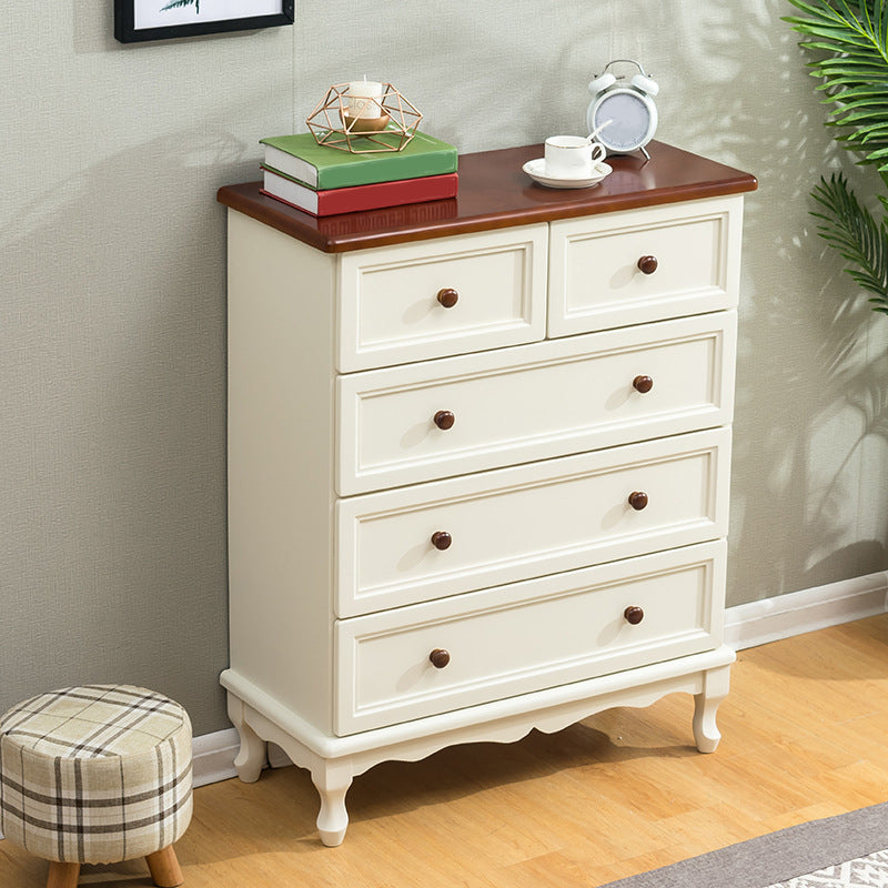 14" W Solid Wood Storage Chest Dresser Traditional Storage Chest with Drawers