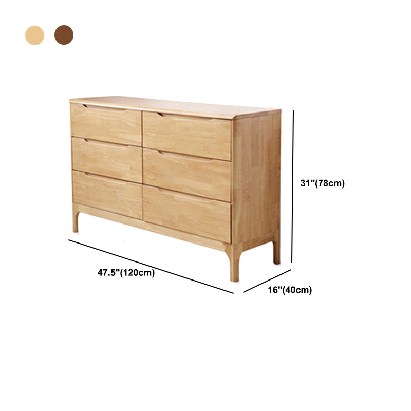 16" W Solid Wood Storage Chest Modern Storage Chest Dresser with Drawers