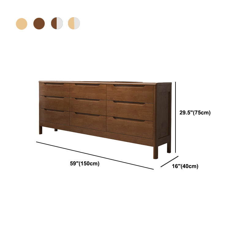 16" W Solid Wood Storage Chest Modern Storage Chest Dresser with Drawers