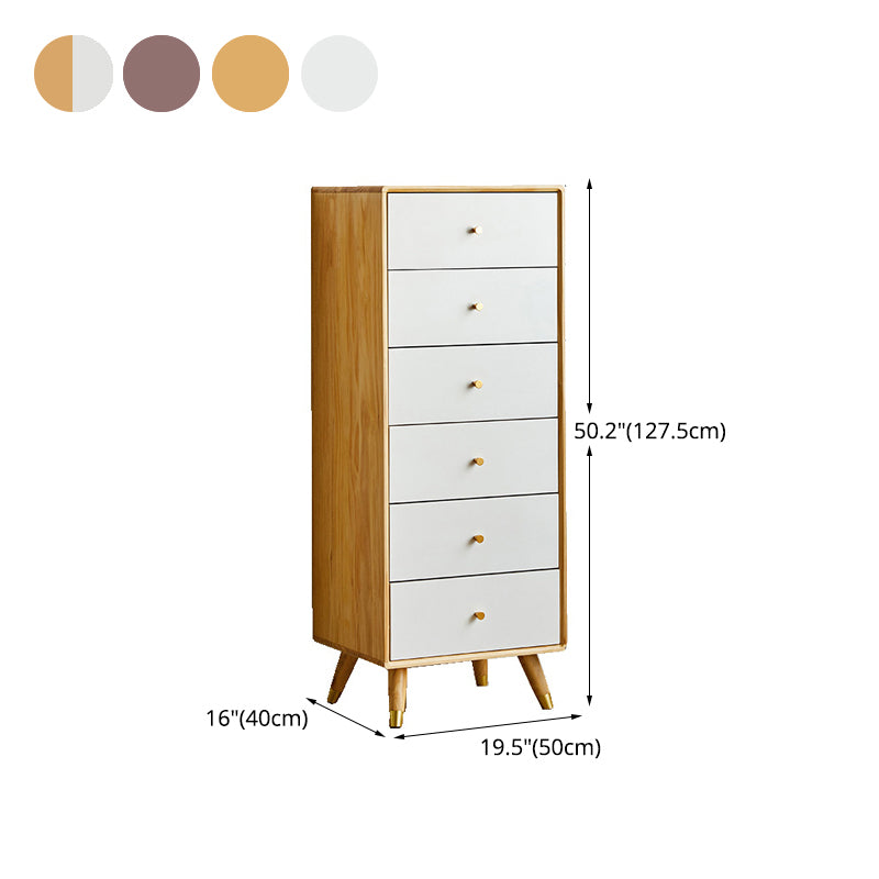 16" W Vertical Wooden Storage Chest Modern Storage Chest Dresser with Drawers