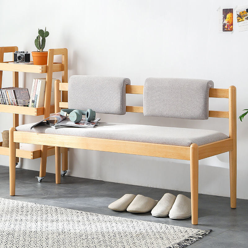 25.5 Inch H Beech Wood Modern Bedroom Seating Bench With Straight Legs