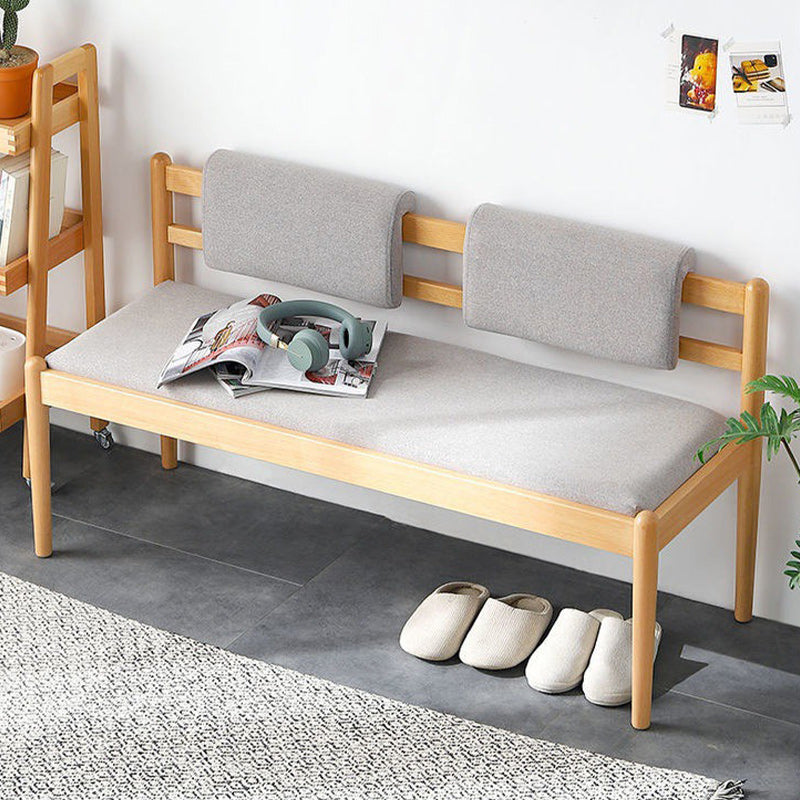 25.5 Inch H Beech Wood Modern Bedroom Seating Bench With Straight Legs