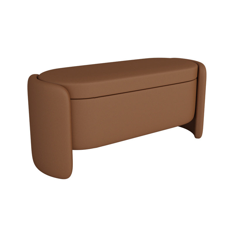 Modern Cushioned Bench Faux Leather Foam Bench for Home Office