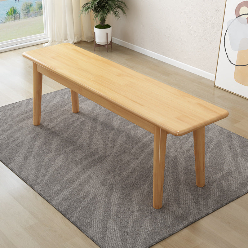 Natural Modern Solid Color Bench Solid Wood Entryway and Bedroom Seating Bench