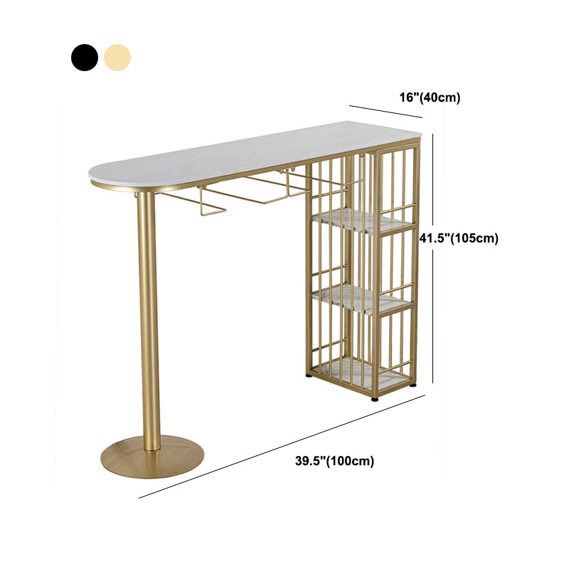 Modern Style Rectangle Bar Counter Table Metal Bar Counter Table for Home