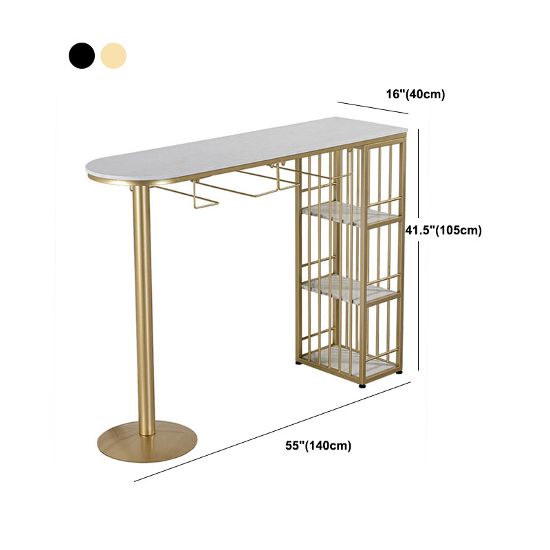 Modern Style Rectangle Bar Counter Table Metal Bar Counter Table for Home