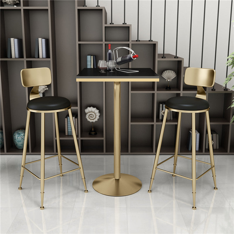 Nordic Glam Style Bar Counter Table Metal Bar Counter Table for Kitchen