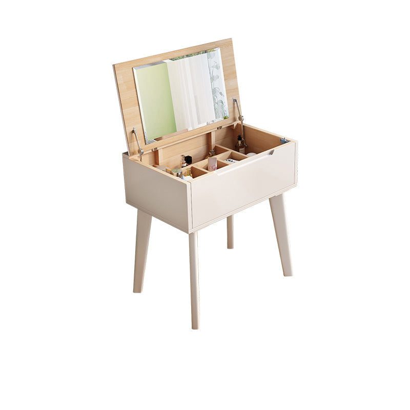 Solid Wood Vanity Dressing Table Scandinavian Flip-Top Vanity Desk