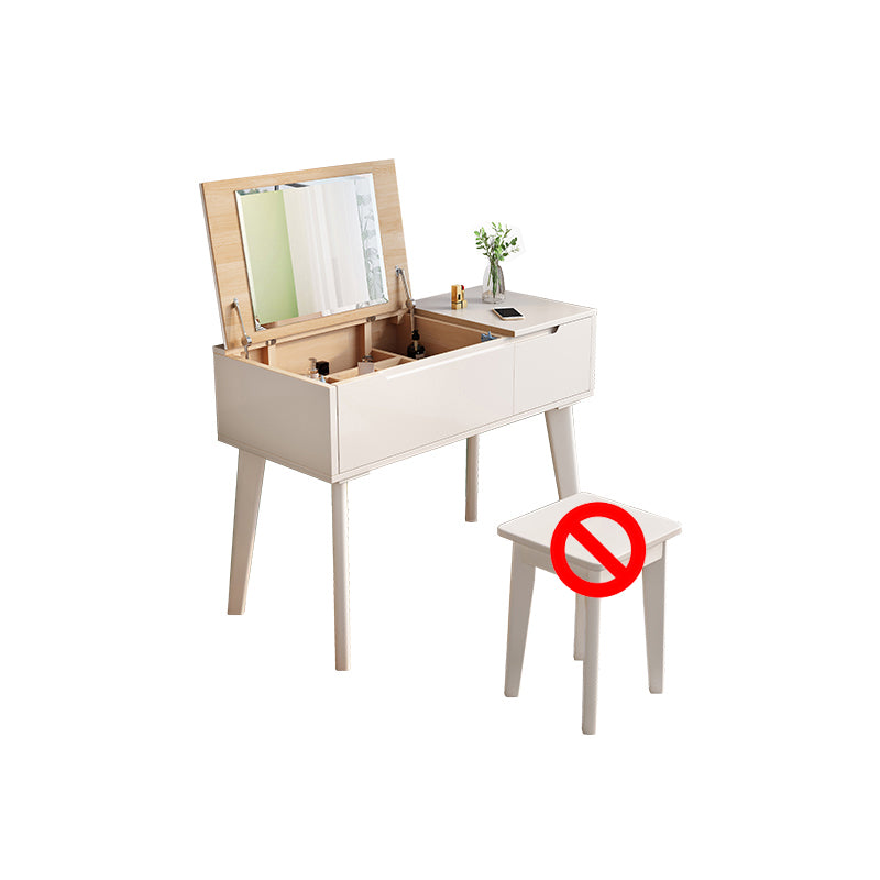 Solid Wood Vanity Dressing Table Scandinavian Flip-Top Vanity Desk