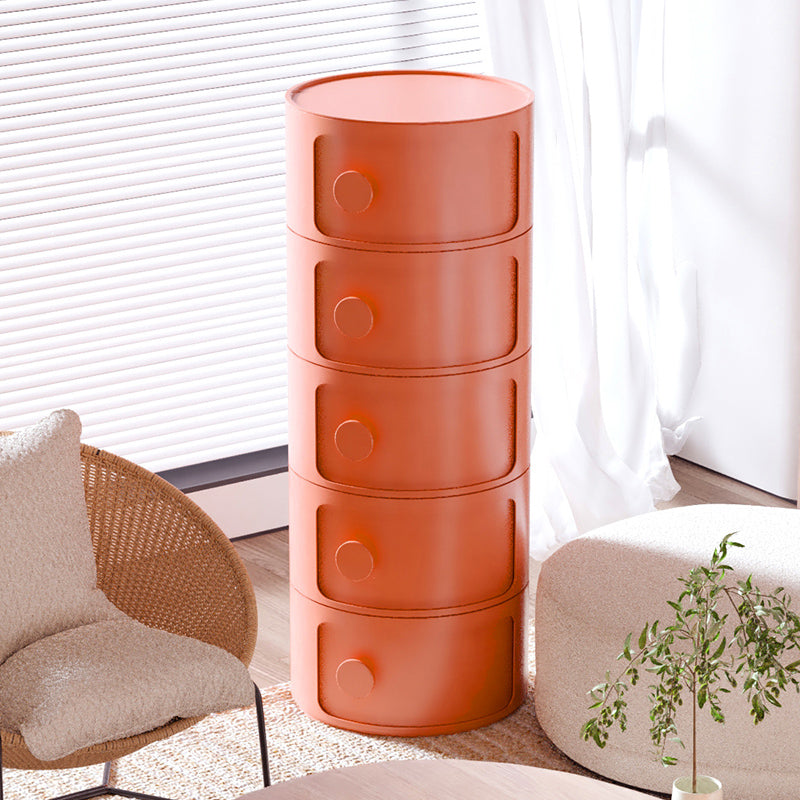 Plastic Bed Cabinet Modern Round Left Side Door Bed Nightstand