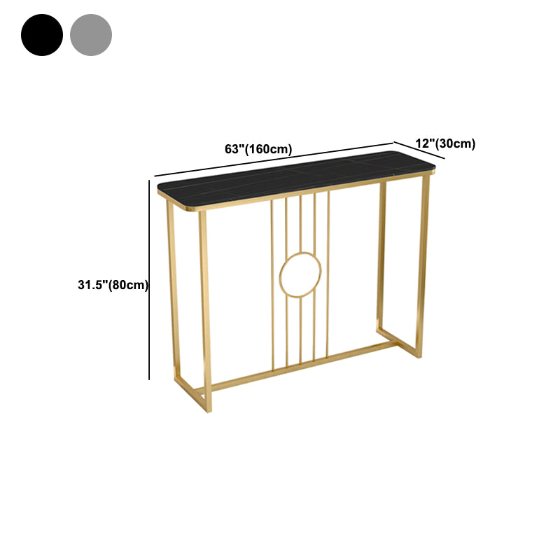 Glam Slate Rectangle Console Table Scratch Resistant Stain Resistant Sofa Table