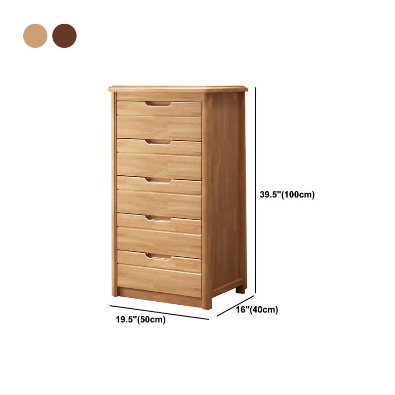 16" W Solid Wood Vertical Lingerie Chest Storage Chest Dresser with Drawers for Bedroom