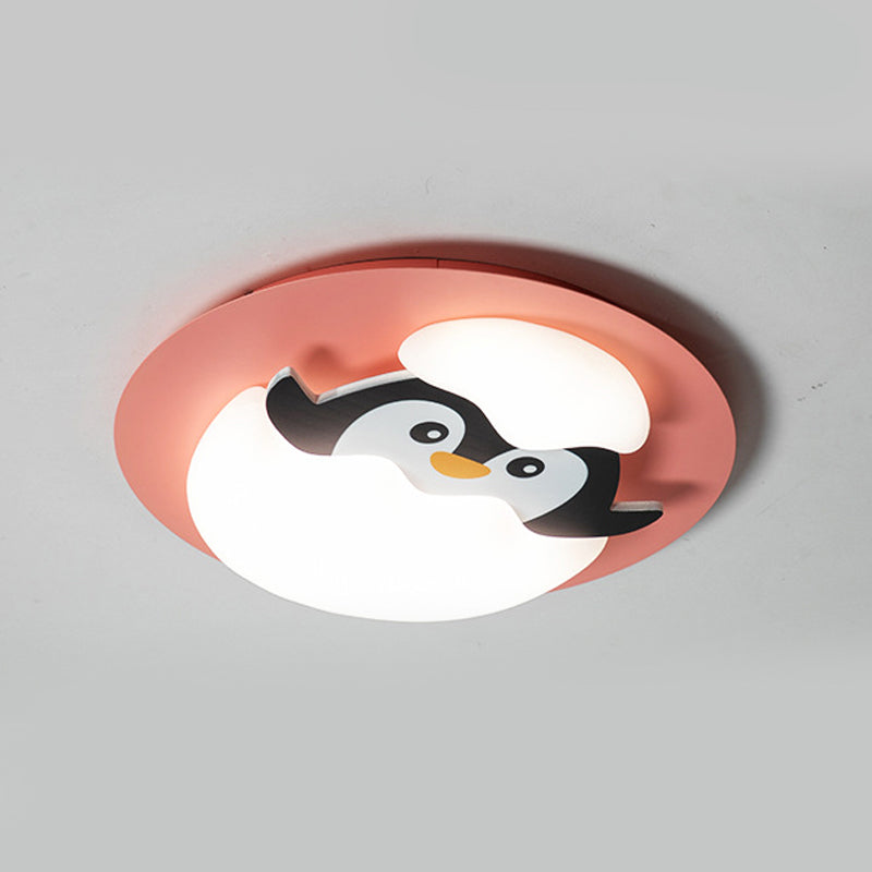 Children Ceiling Mount Light Cartoon Ceiling Lamp with Plastic Shade for Bedroom