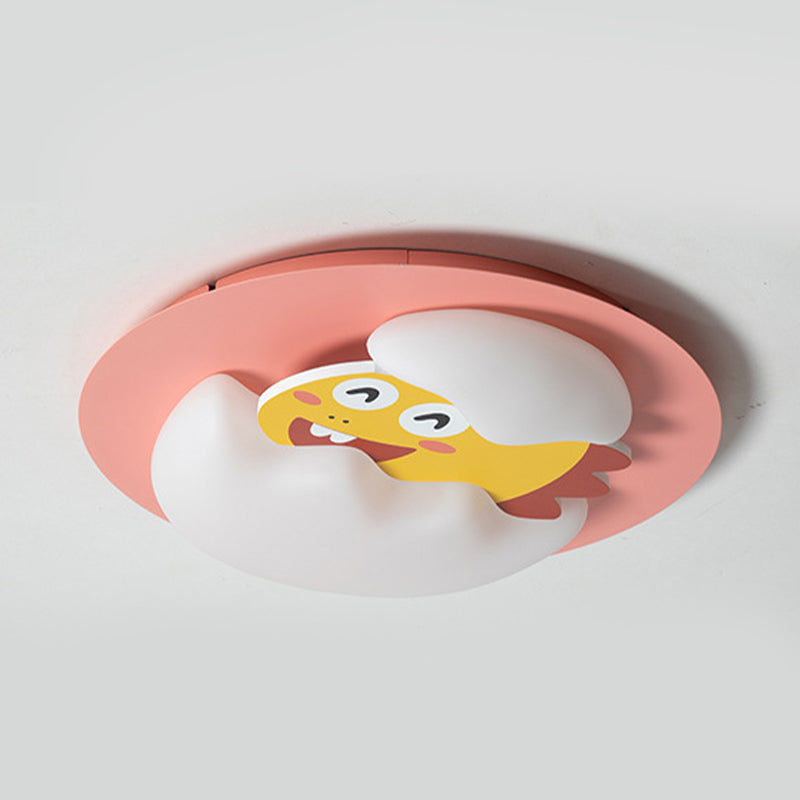 Children Ceiling Mount Light Cartoon Ceiling Lamp with Plastic Shade for Bedroom