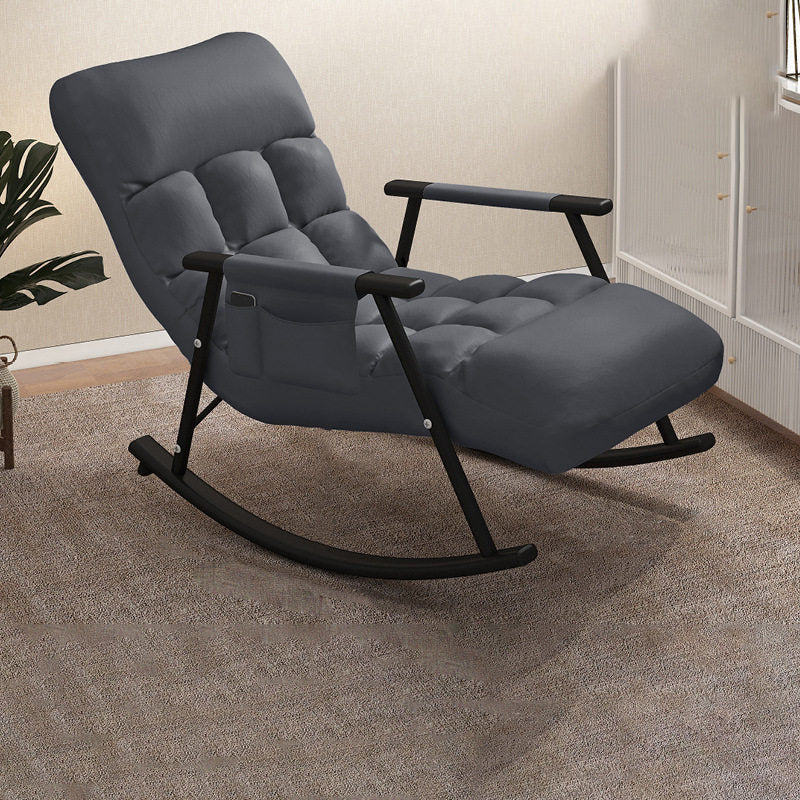 Upholstered Rocking Chair Living Room Rocker Chair with Padded Seat