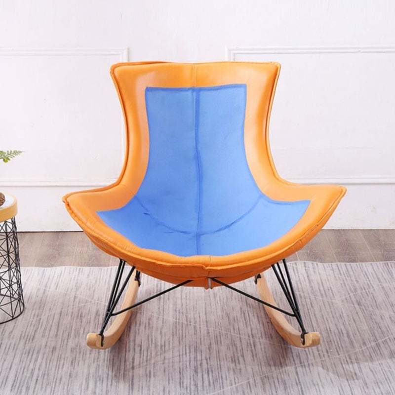 Solid Wood Rocking Chair Modern Rocker Chair with Removable Cushions