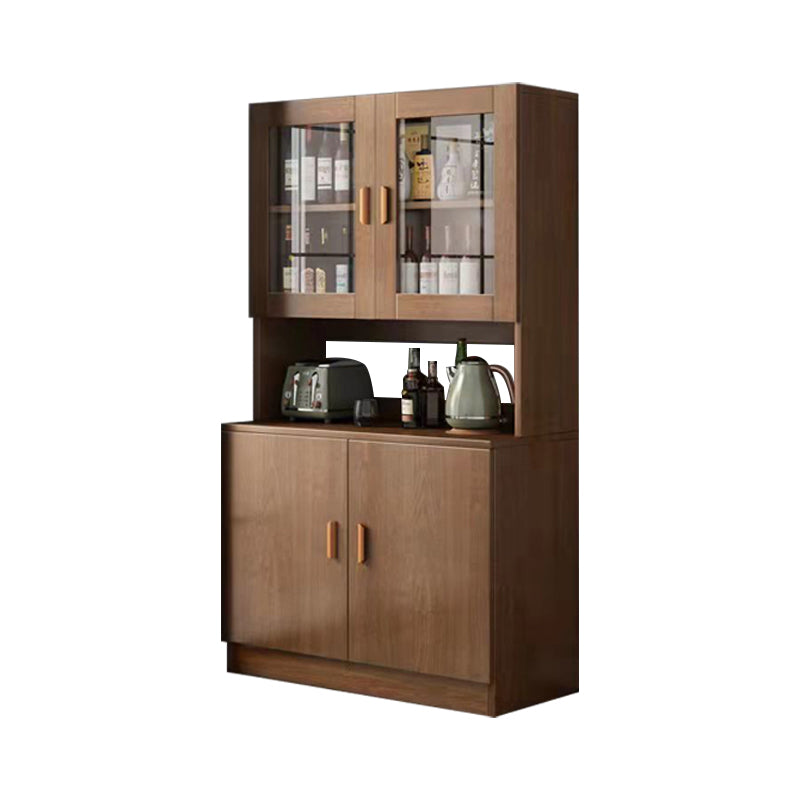 Modern Engineered Wood Sideboard 71.6"H Buffet Server with Glass Doors