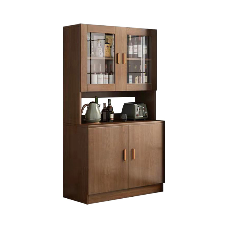 Modern Engineered Wood Sideboard 71.6"H Buffet Server with Glass Doors