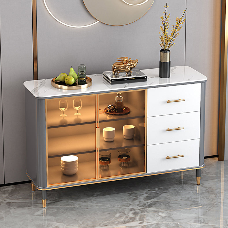 Glam Dining Room Sideboard Table Drawers and Storage Sideboard