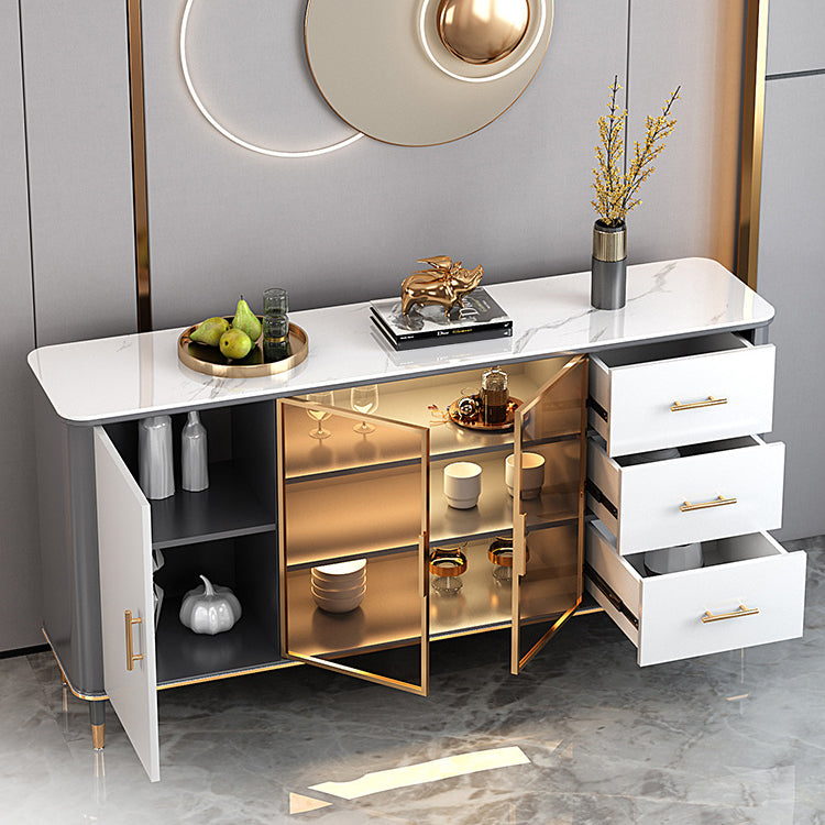 Glam Dining Room Sideboard Table Drawers and Storage Sideboard