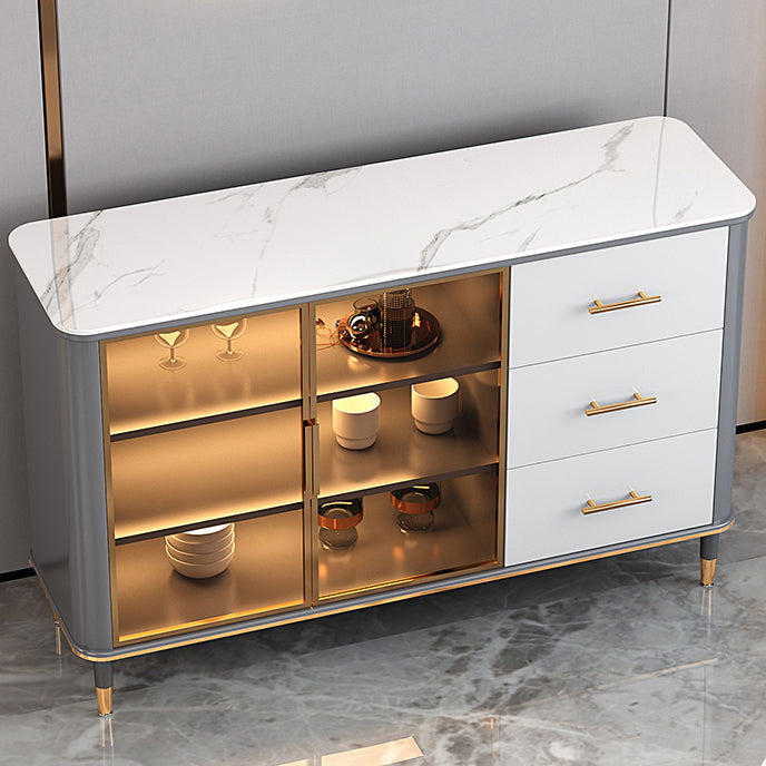 Glam Dining Room Sideboard Table Drawers and Storage Sideboard