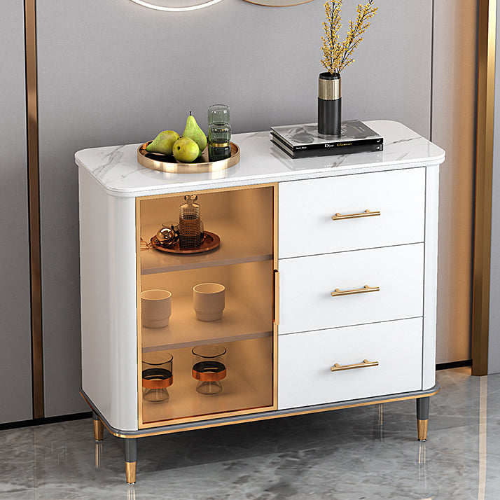 Glam Dining Room Sideboard Table Drawers and Storage Sideboard