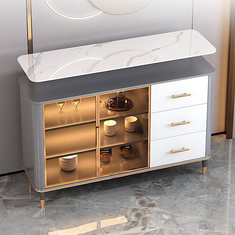 Glam Dining Room Sideboard Table Drawers and Storage Sideboard