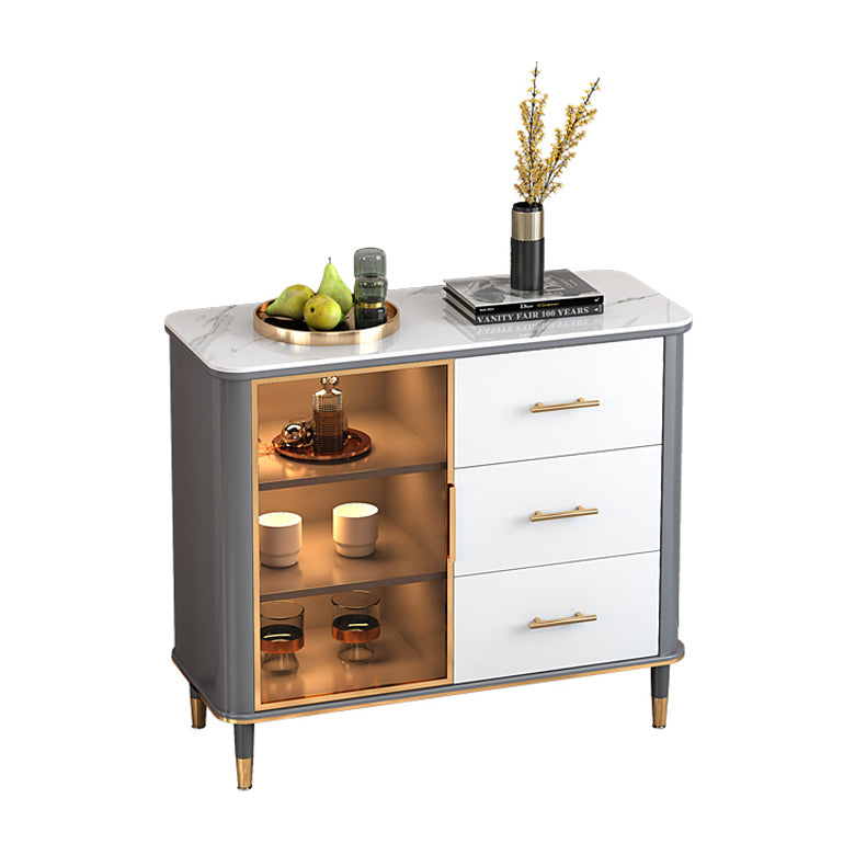 Glam Dining Room Sideboard Table Drawers and Storage Sideboard