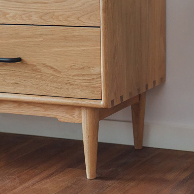 Modern 9-Drawer Sideboard Simple Pine Wood Buffet Table for Dining Room