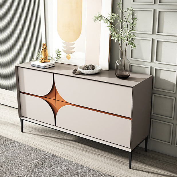 Modern 4-Drawer Sideboard Simple Wood Buffet Table for Dining Room