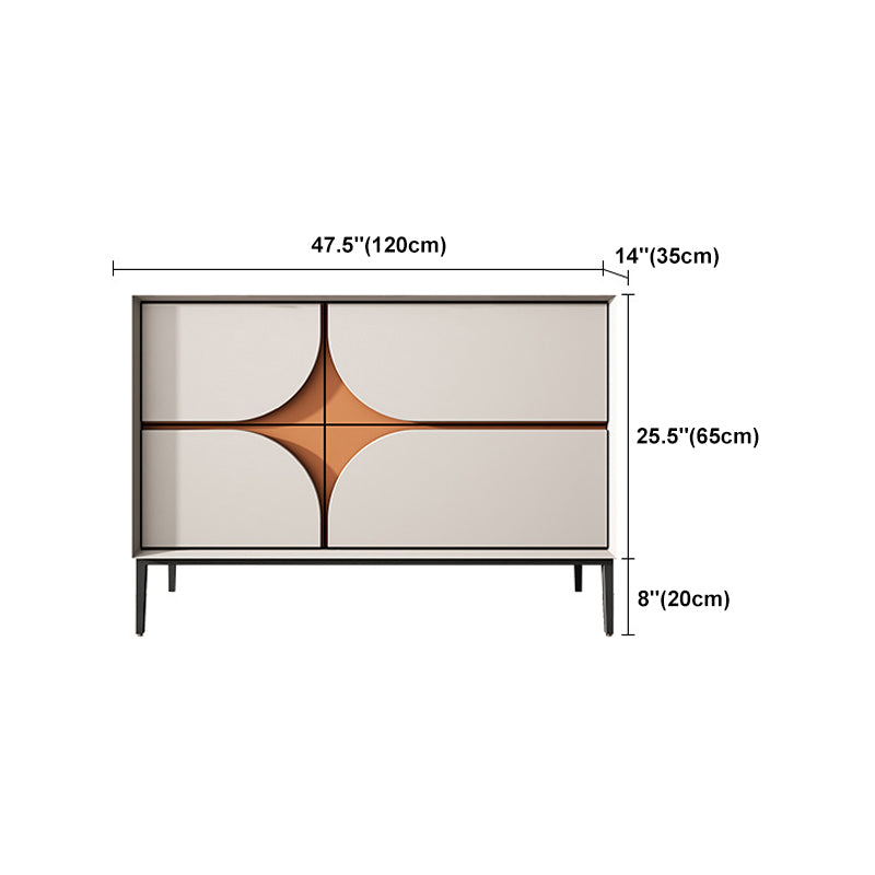 Modern 4-Drawer Sideboard Simple Wood Buffet Table for Dining Room