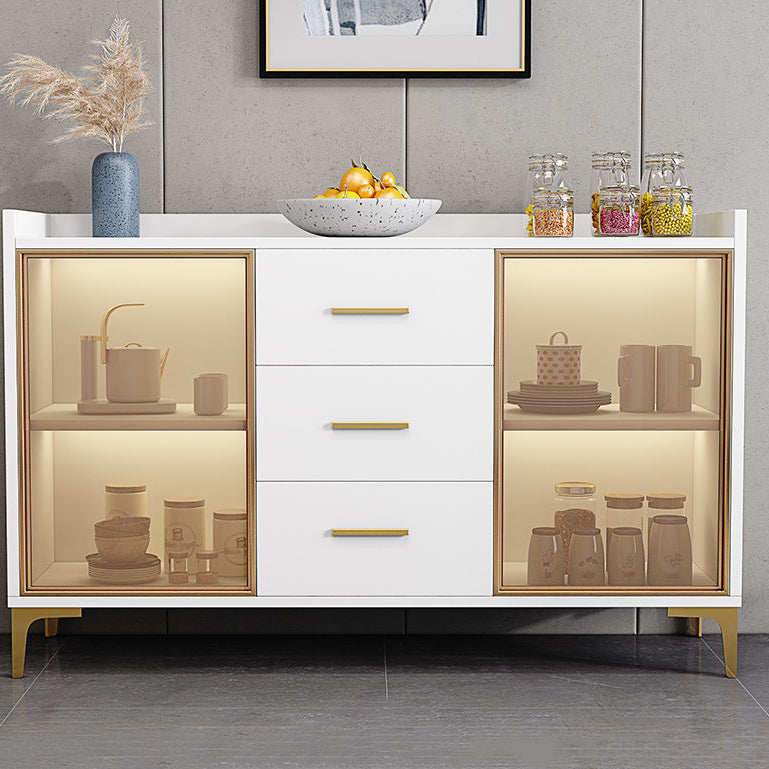 Galm Engineered Wood Sideboard Adjustable Shelving Credenza with Drawer for Living Room