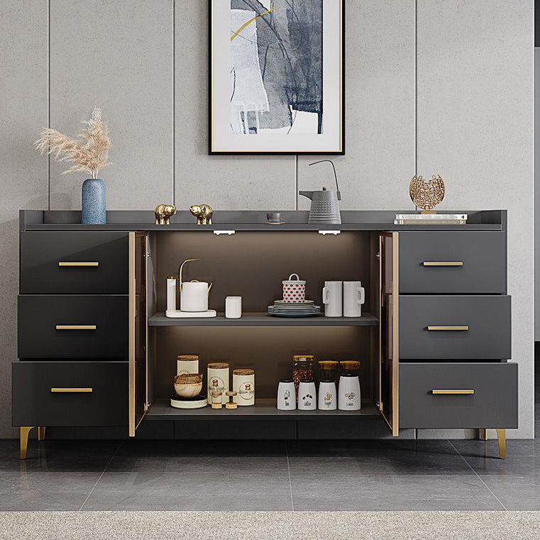 Galm Engineered Wood Sideboard Adjustable Shelving Credenza with Drawer for Living Room