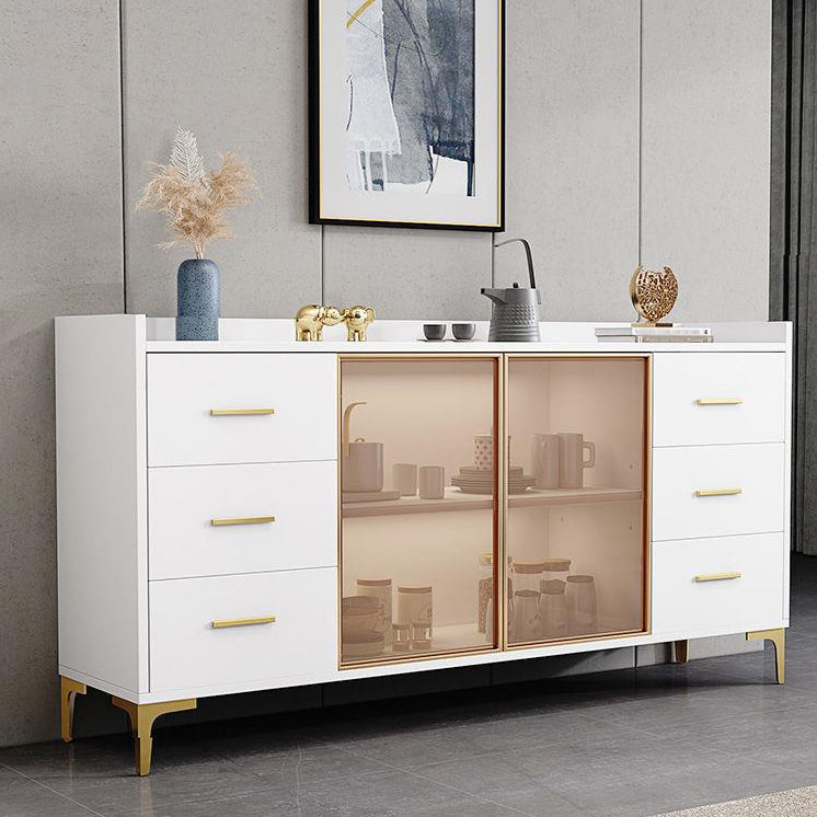 Galm Engineered Wood Sideboard Adjustable Shelving Credenza with Drawer for Living Room