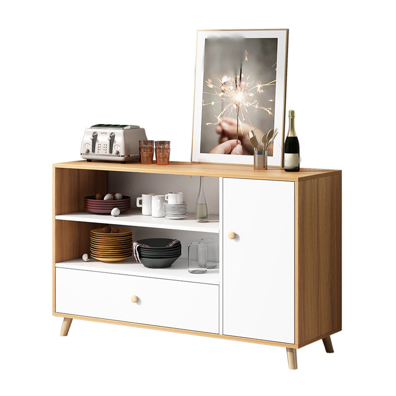 39"L Modern Sideboard Engineered Wood Buffet Server with Open Storage