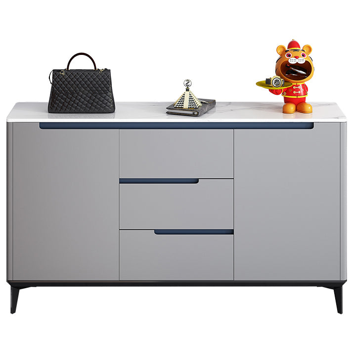 Artificial Wood Living Room Sideboard Cabinet Modern Credenza with Storage and Drawer