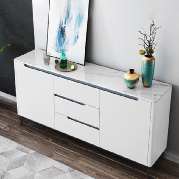 Artificial Wood Living Room Sideboard Cabinet Modern Credenza with Storage and Drawer