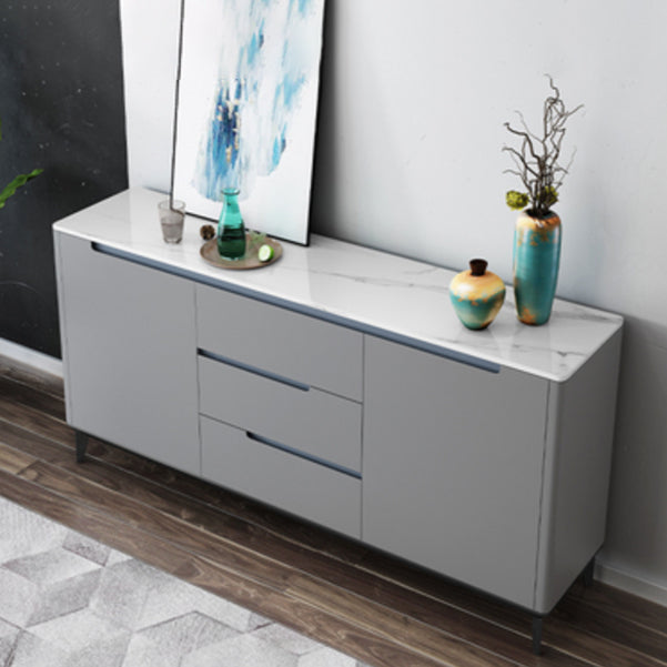 Artificial Wood Living Room Sideboard Cabinet Modern Credenza with Storage and Drawer