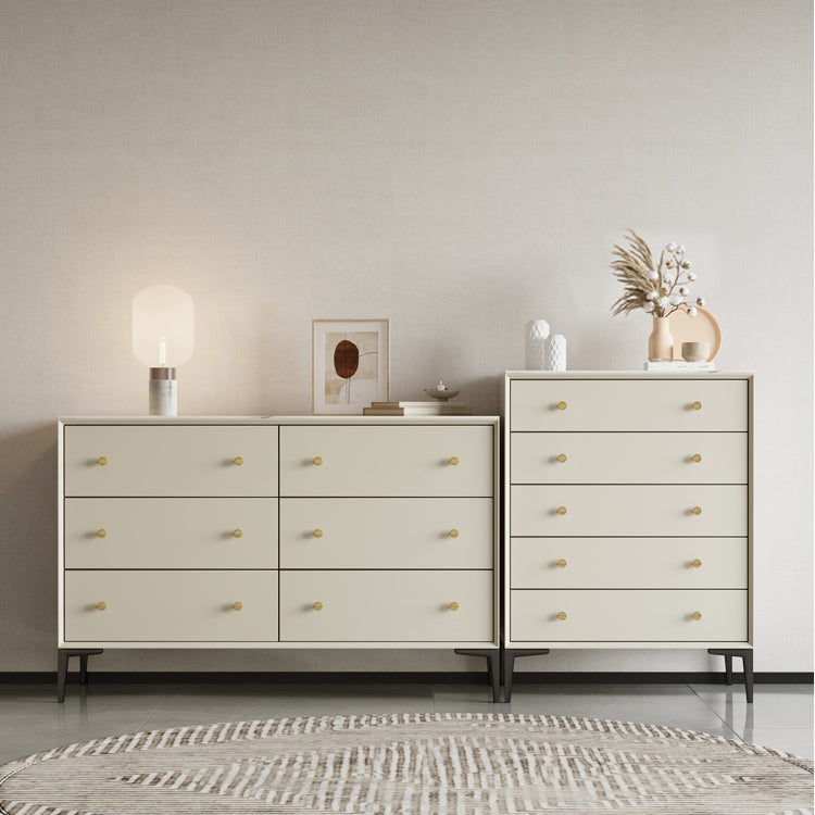 Simple Style Cupboard White Wood Frame Dining Sideboard for Living Room