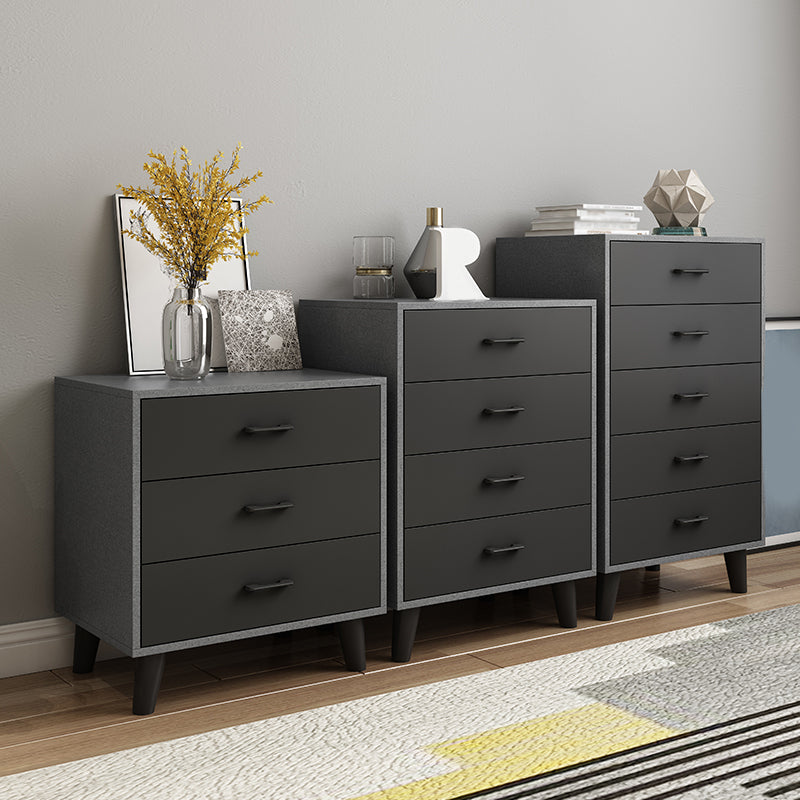 Gray Buffet Table Wood Multi Drawer Modern Style Buffet Table for Living Room