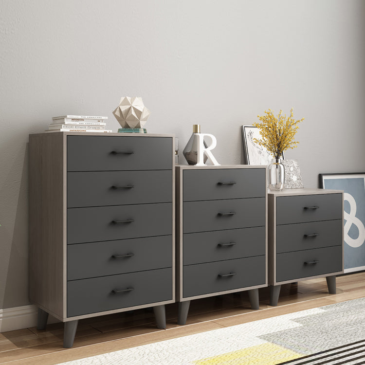 Gray Buffet Table Wood Multi Drawer Modern Style Buffet Table for Living Room