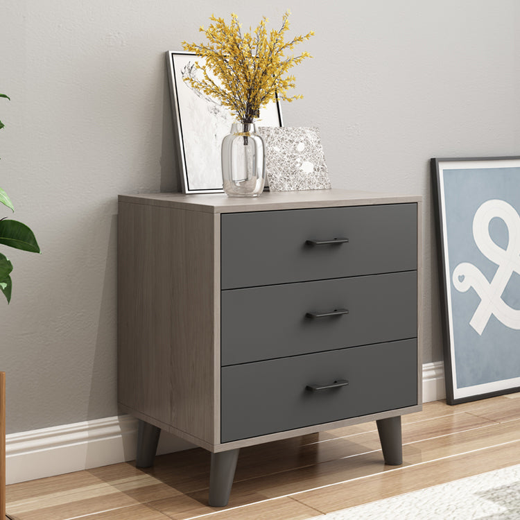 Gray Buffet Table Wood Multi Drawer Modern Style Buffet Table for Living Room