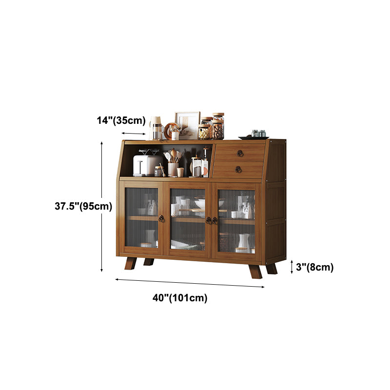 Modern Style Dining Table Bamboo 38-inch Height Buffet Table for Kitchen